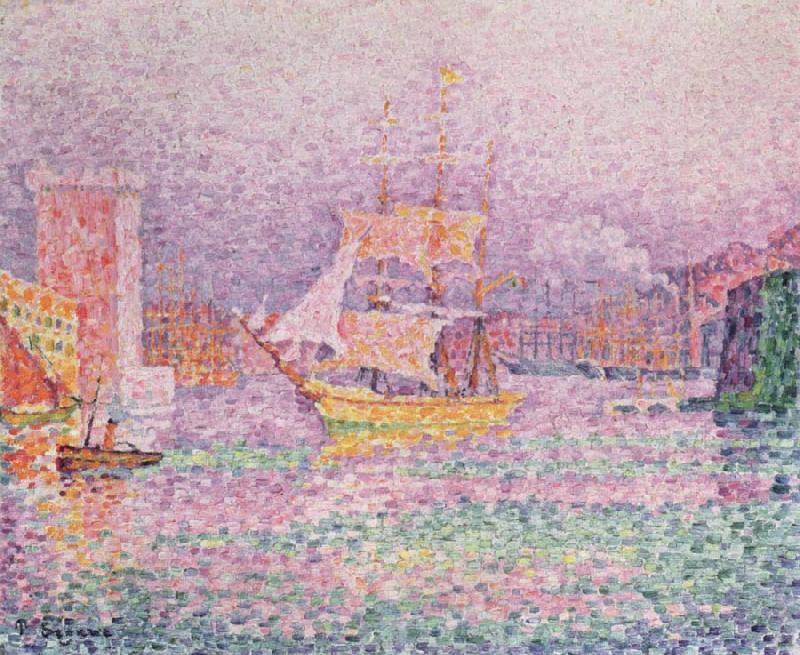 Paul Signac the harbor at marseilles China oil painting art